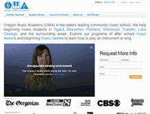 Tablet Screenshot of oregonmusicacademy.com